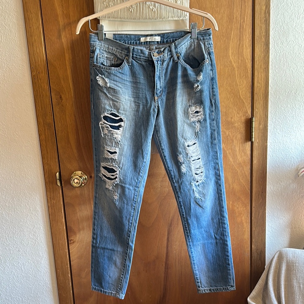 KanCan Relaxed Blue Distressed Denim